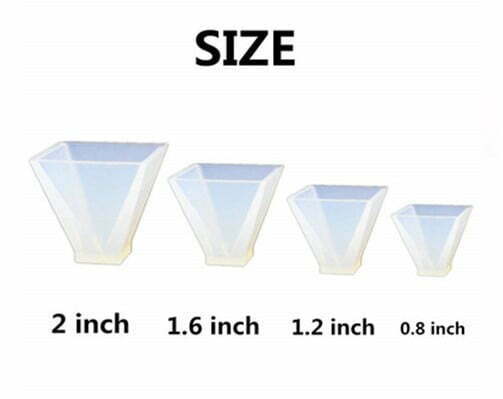 Large Silicone Pyramid Molds for Resin Casting Easy Demold DIY 2 Size