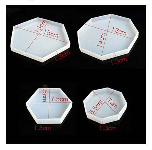 Coaster Molds | 7 Shapes | 4 Inch Coaster Molds for Resin, Geode Coaster  Mold, Round Coaster Mold, Square Coaster Mold, Hexagon Coaster Mold