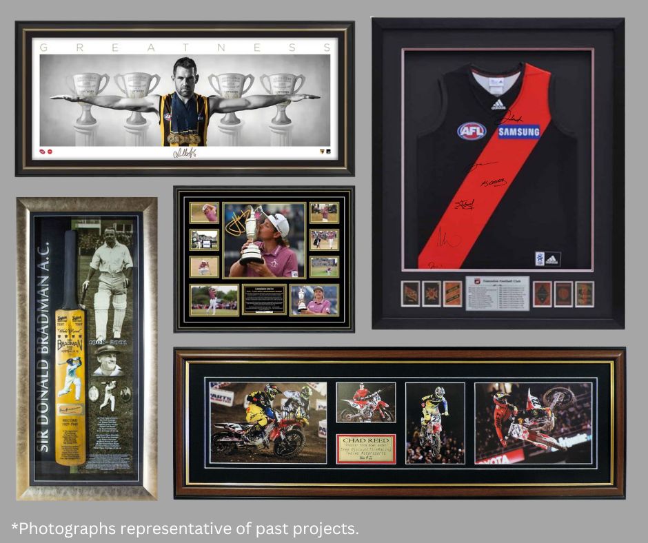 sport memorabilia framing